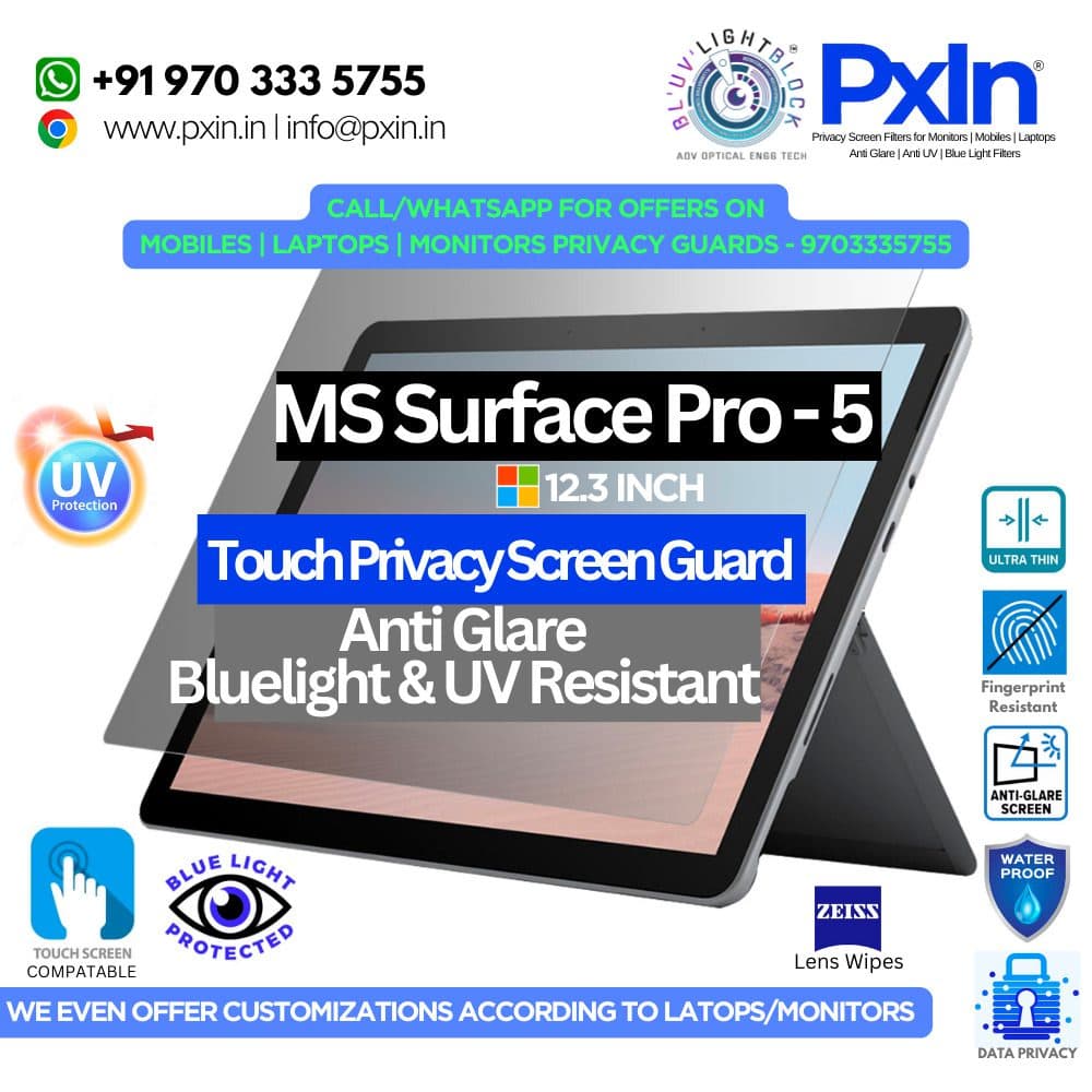 MS Surface Pro 5 12.3 Inch Privacy Screen Protector