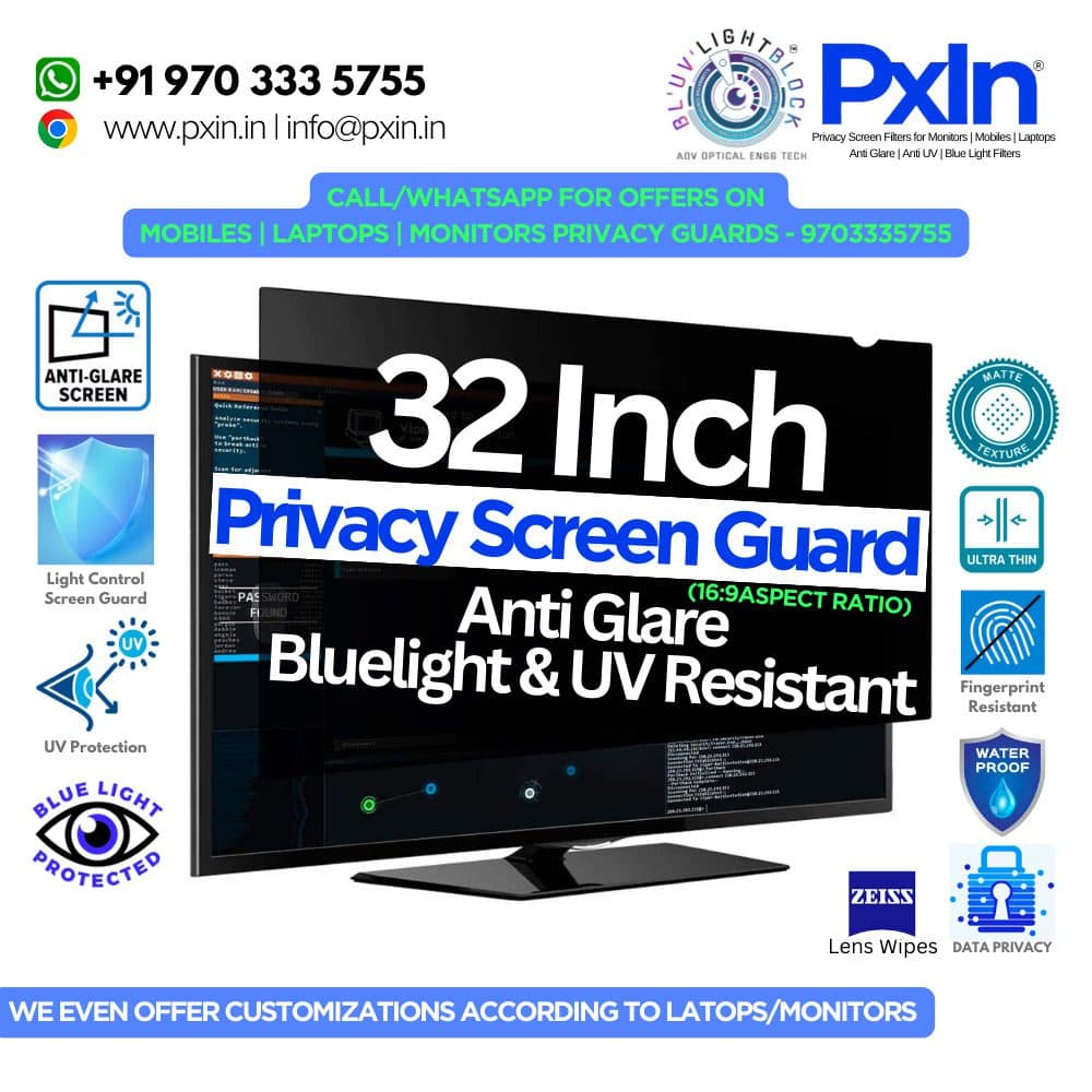 32 Inch 16:9 Monitor Privacy Screen Protector