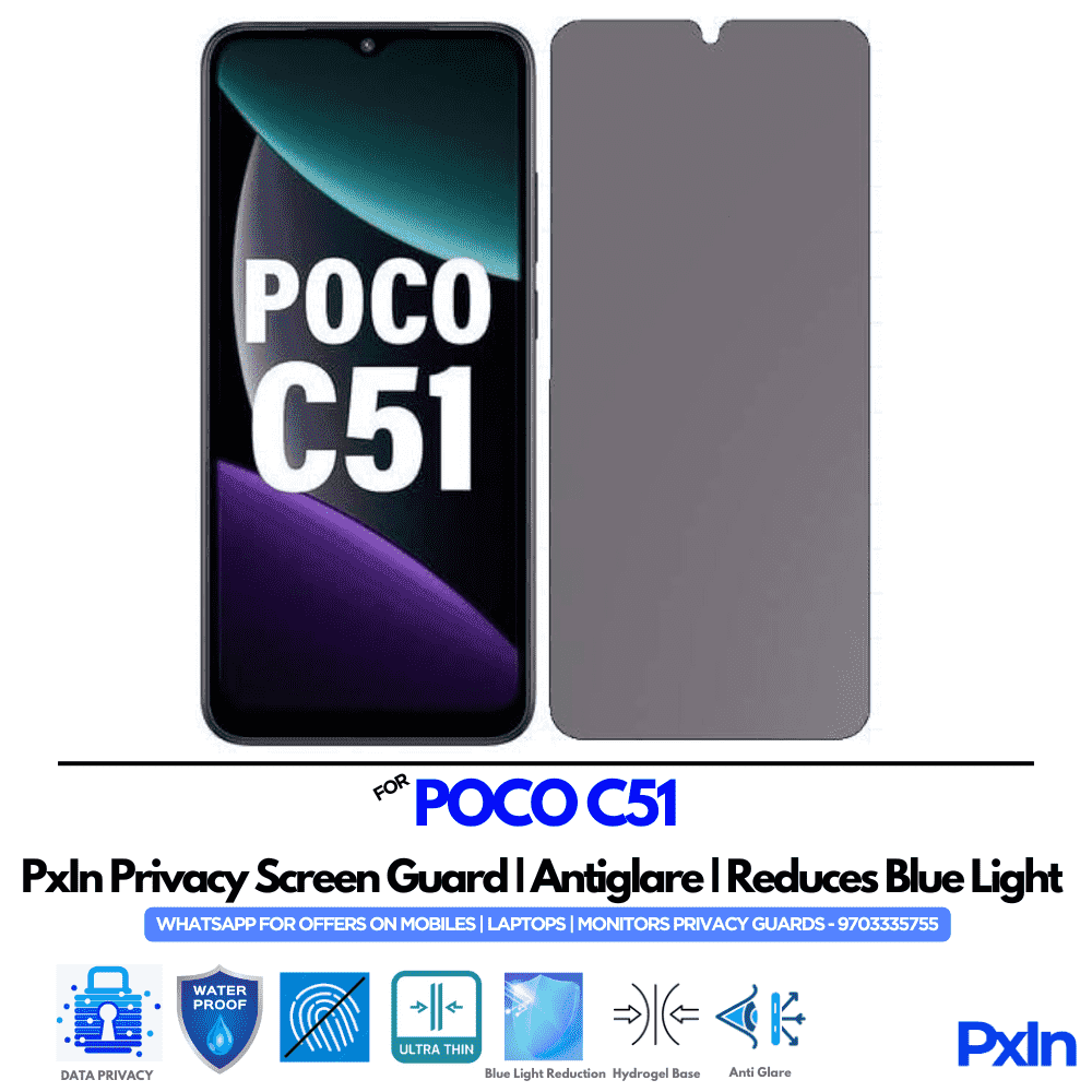 POCO C51 Privacy Screen Guard
