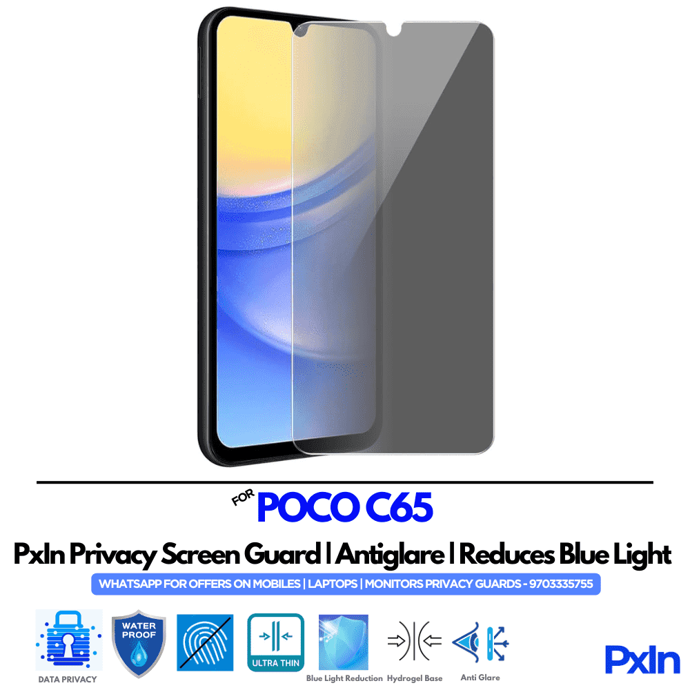 POCO C65 Privacy Screen Guard