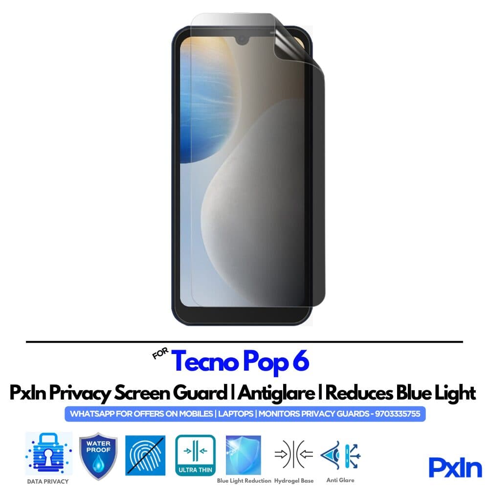Tecno Pop 6 Privacy Screen Guard
