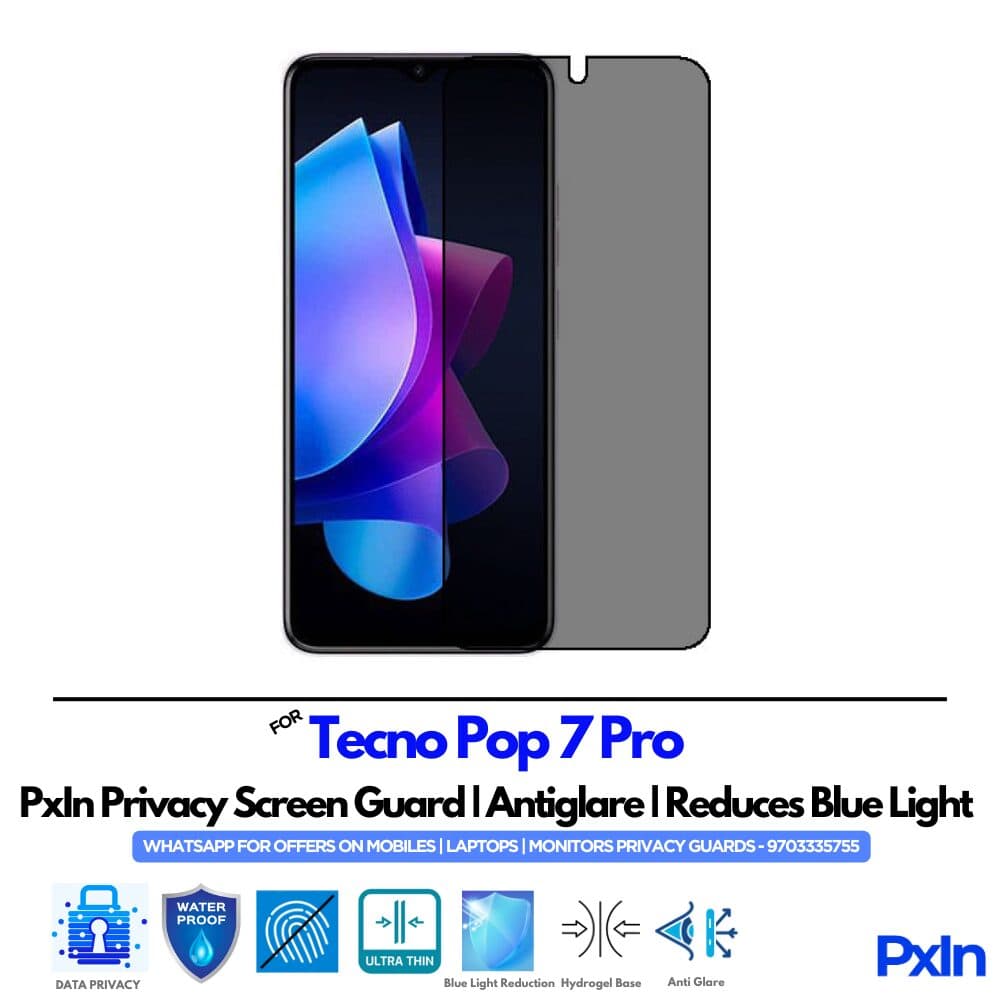 Tecno Pop 7 Pro Privacy Screen Guard