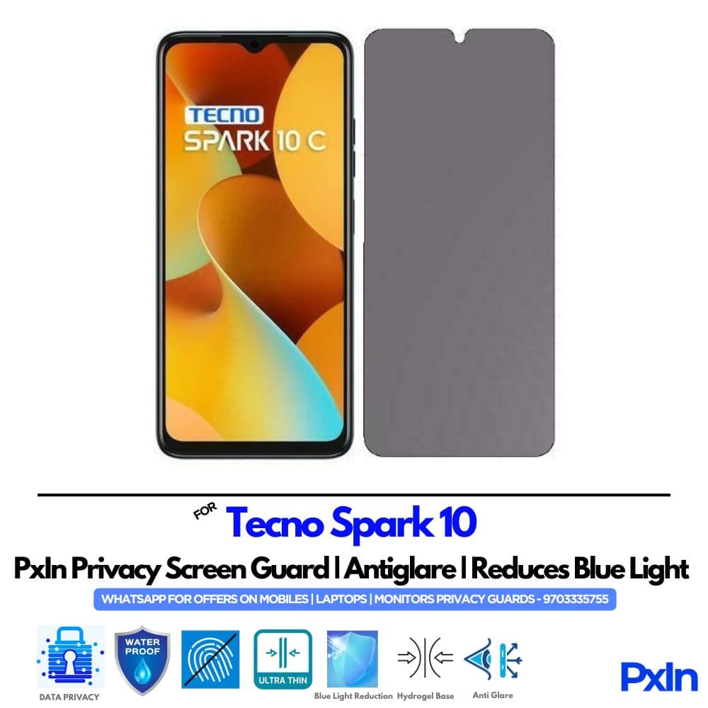 Tecno Spark 10 Privacy Screen Guard