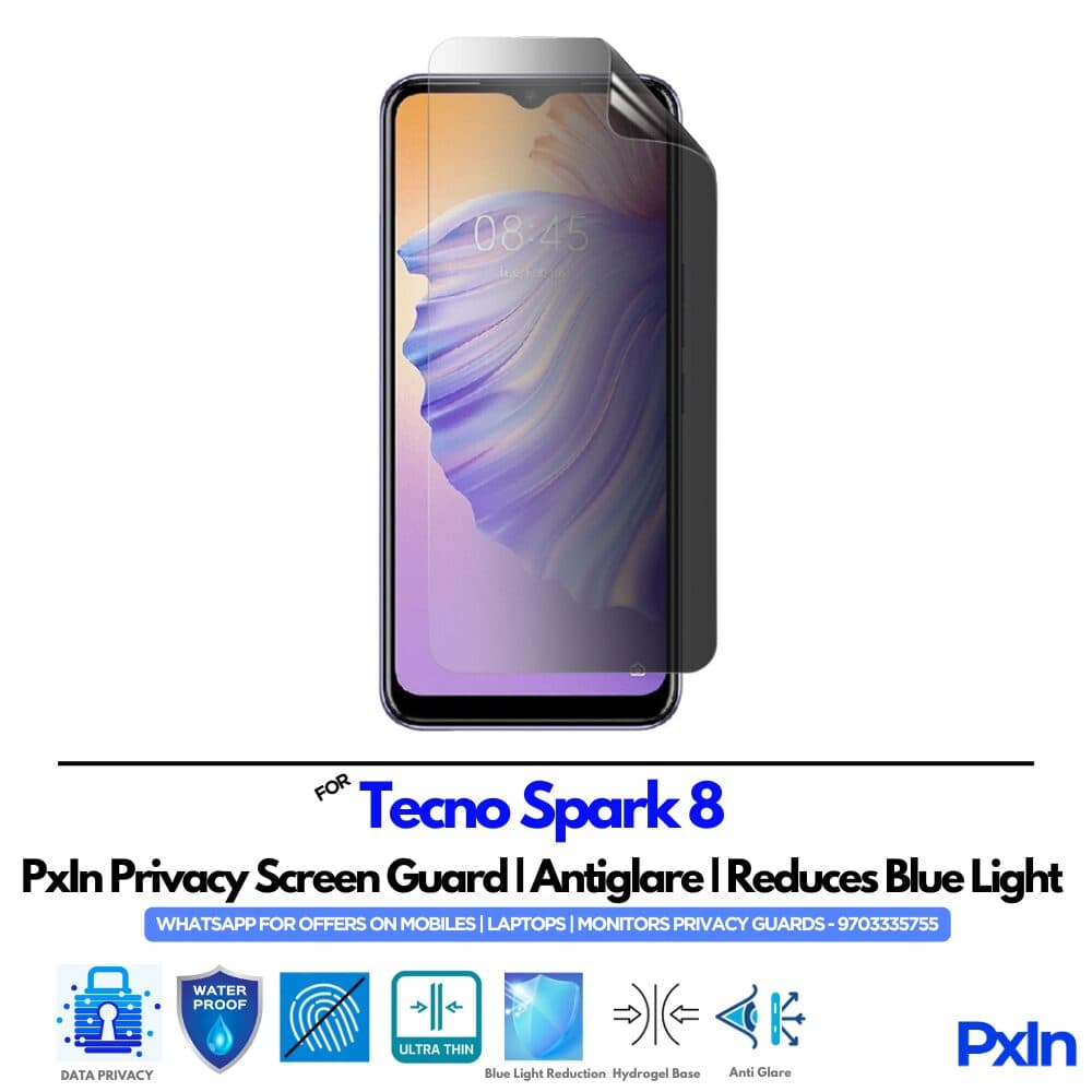 Tecno Spark 8 Privacy Screen Guard