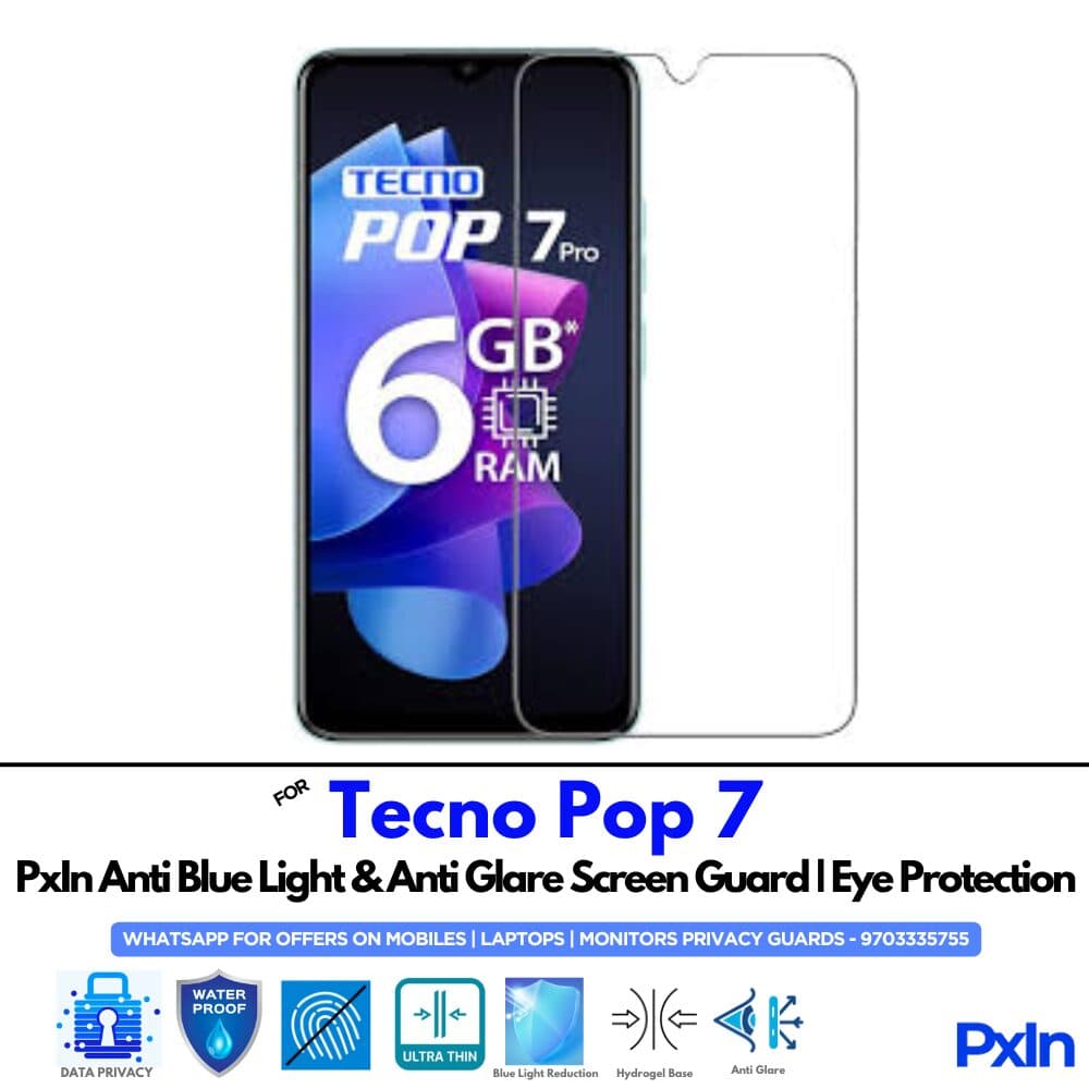 Tecno Pop 7 Anti Blue light screen guard