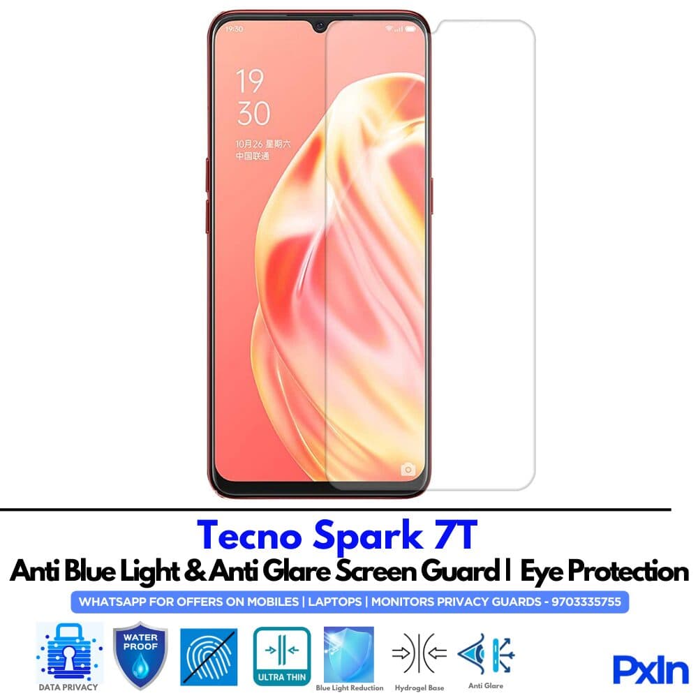 Tecno Spark 7T Anti Blue light screen guard