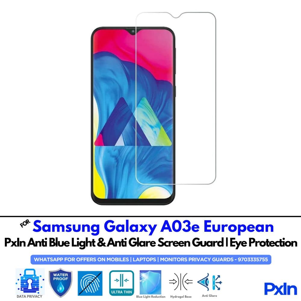 Samsung Galaxy A03e European Mobile Anti Bluelight Screen Guard