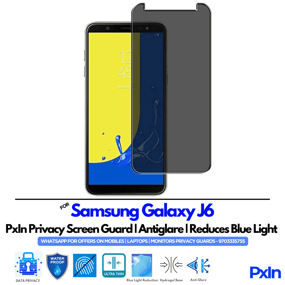 Samsung Galaxy J6 Mobile Privacy Screen Guard