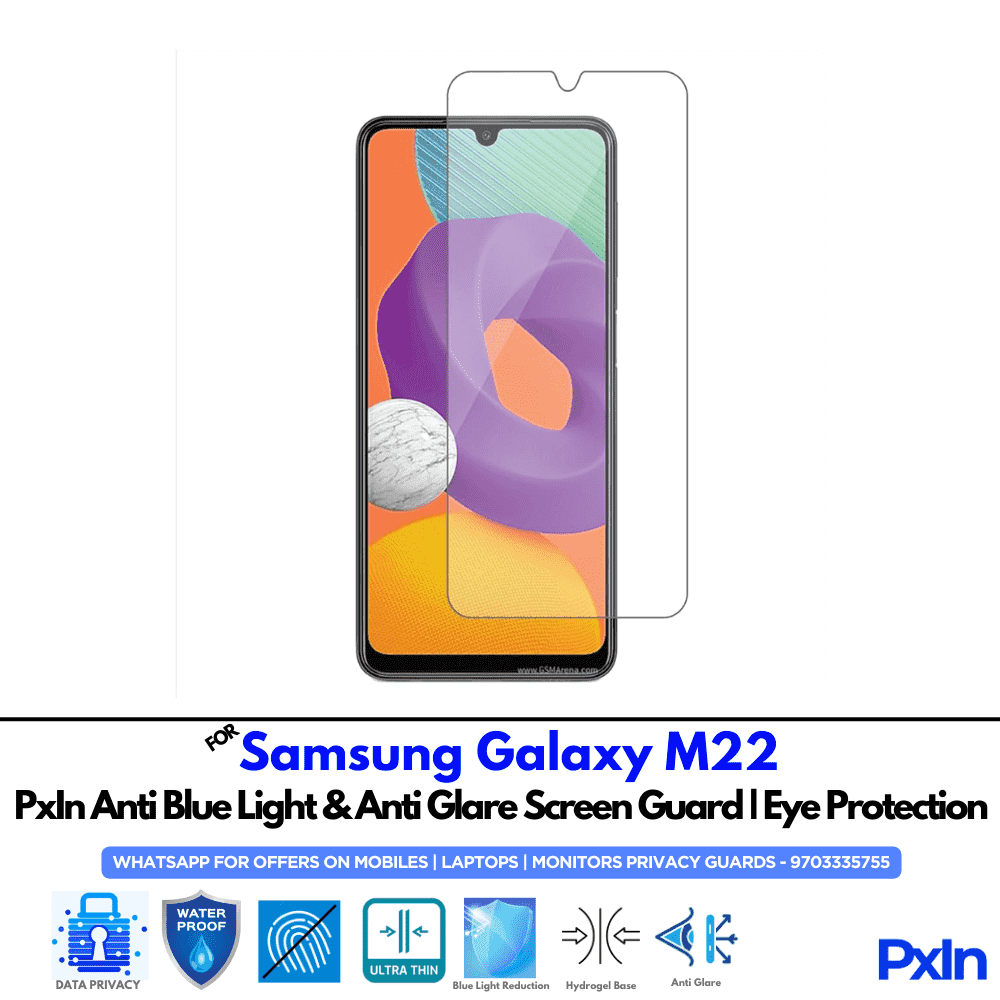 Samsung Galaxy M22 Mobile Anti Bluelight Screen Guard