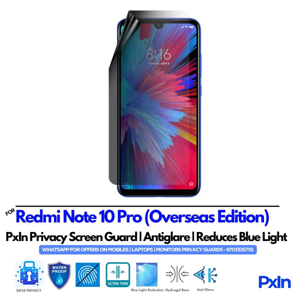Redmi Note 10 Pro (Overseas Edition) Mobile Privacy Screen