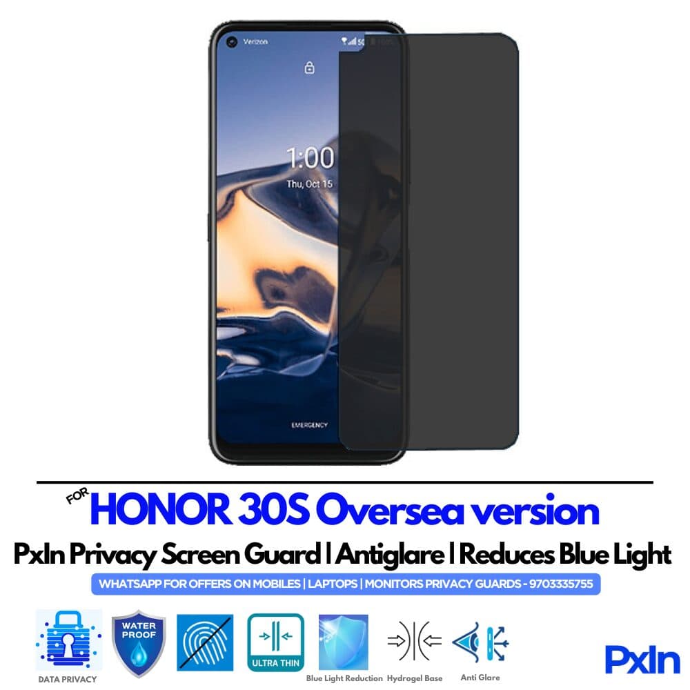 HONOR 30S Oversea version Mobile Privacy Screen