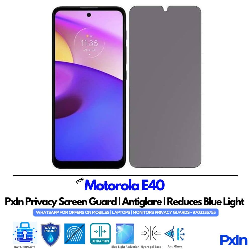 Motorola E40 Mobile Privacy Screen