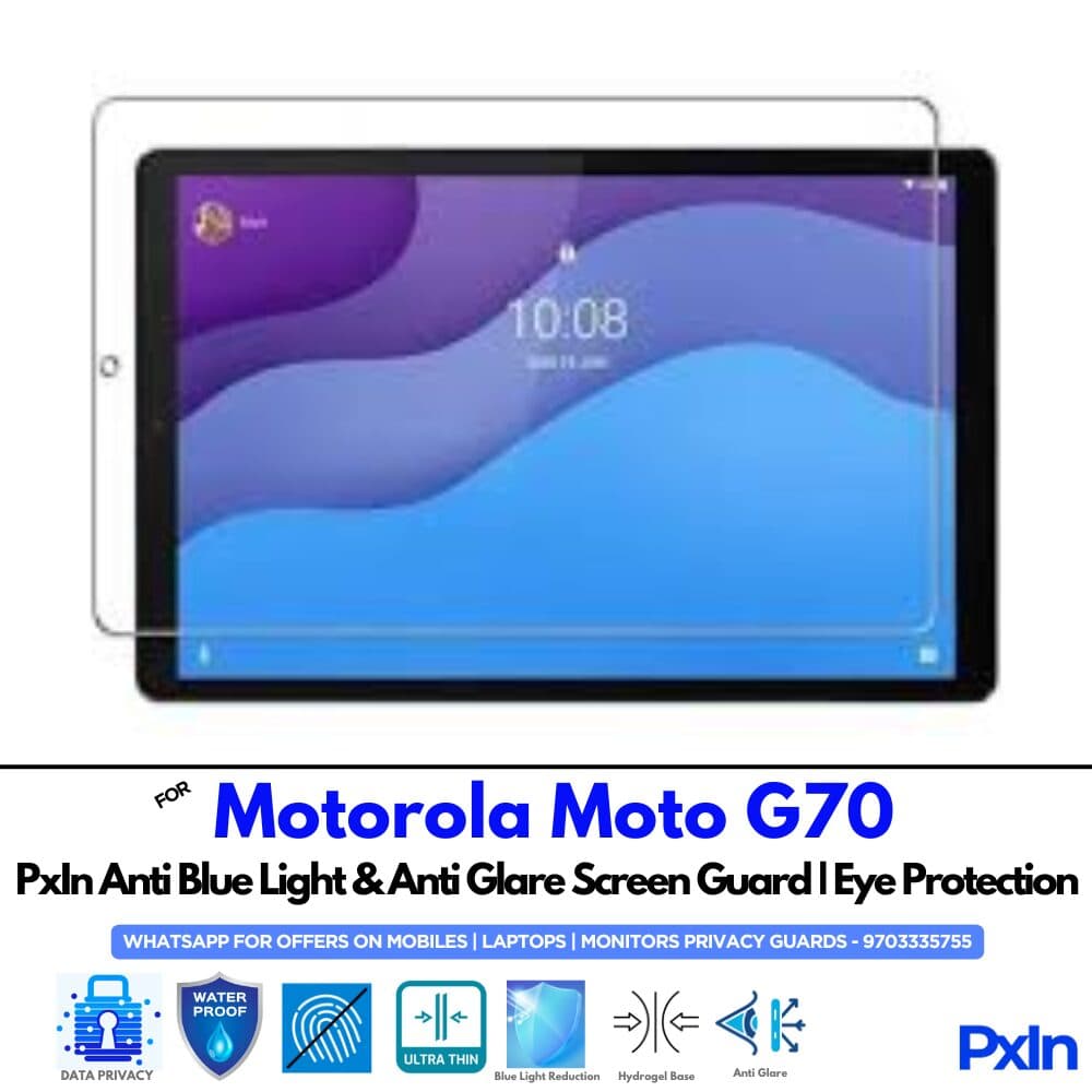 Motorola Moto G70 Tab Anti Blue light Screen Guard