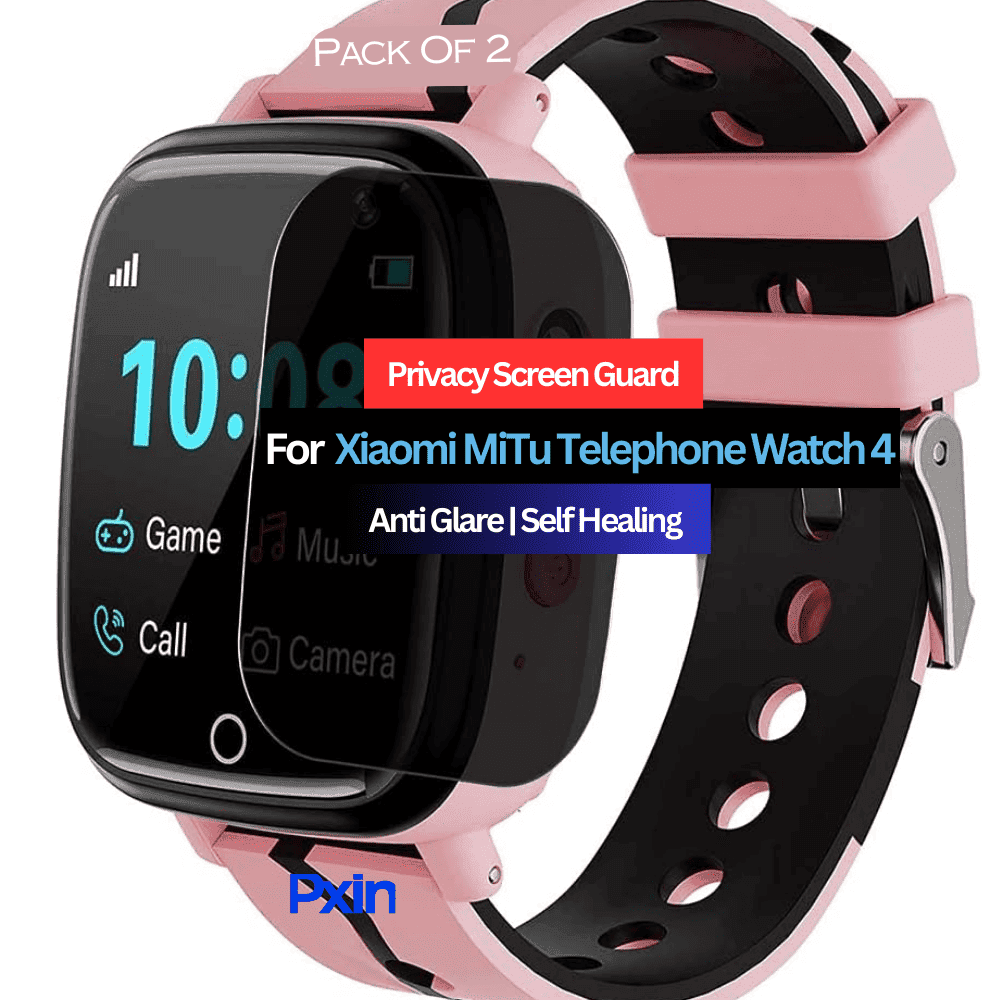 Xiaomi MiTu Telephone Watch 4 Smartwatch Privacy Screen Guard for | Privacy Filter | Anti-Glare, Fingerprint Resistant (Pack of 2)