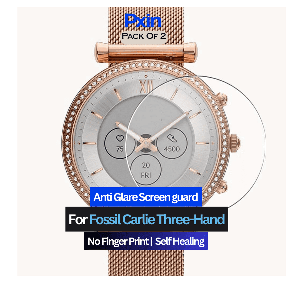 Anti-Glare Screen Guard for Fossil Carlie Three-Hand Smartwatch