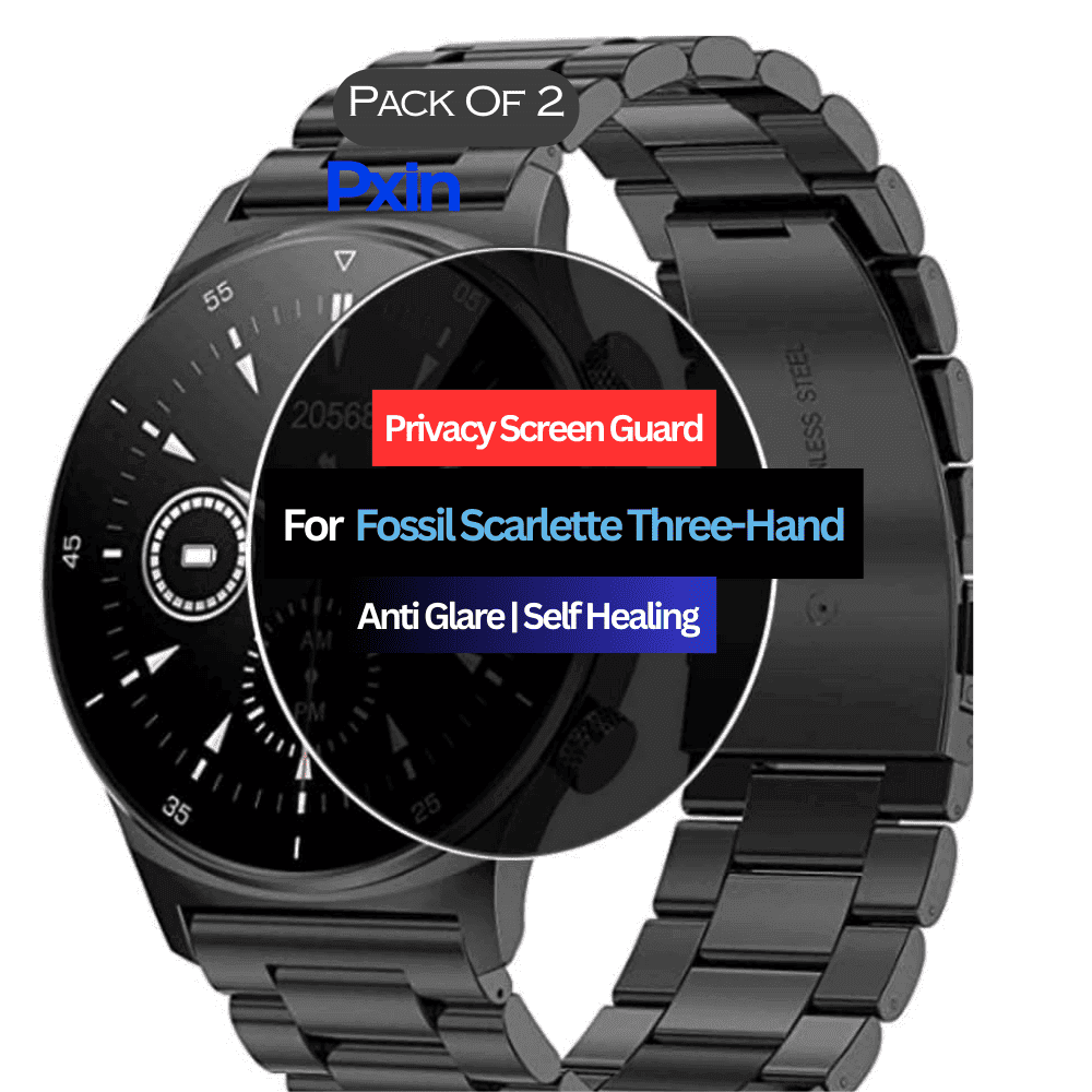 Fossil Scarlette Three-Hand Smartwatch Privacy Screen Guard for | Privacy Filter | Anti-Glare, Fingerprint Resistant (Pack of 2)