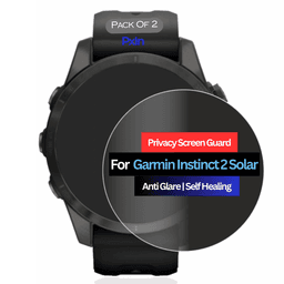 Garmin Instinct Crossover Smartwatch Privacy Screen Guard for | Privacy Filter | Anti-Glare, Fingerprint Resistant (Pack of 2)