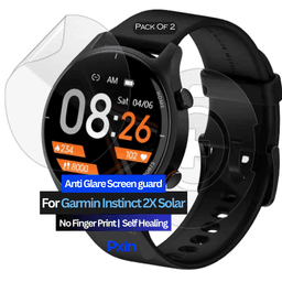 Anti-Glare Screen Guard for Garmin Instinct 2X Solar Smartwatch | Anti-Reflection | Fingerprint Resistant [Pack of 2] - Image 1