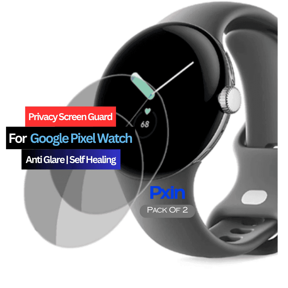 Google Pixel Watch Privacy Screen Guard for | Privacy Filter | Anti-Glare, Fingerprint Resistant (Pack of 2)