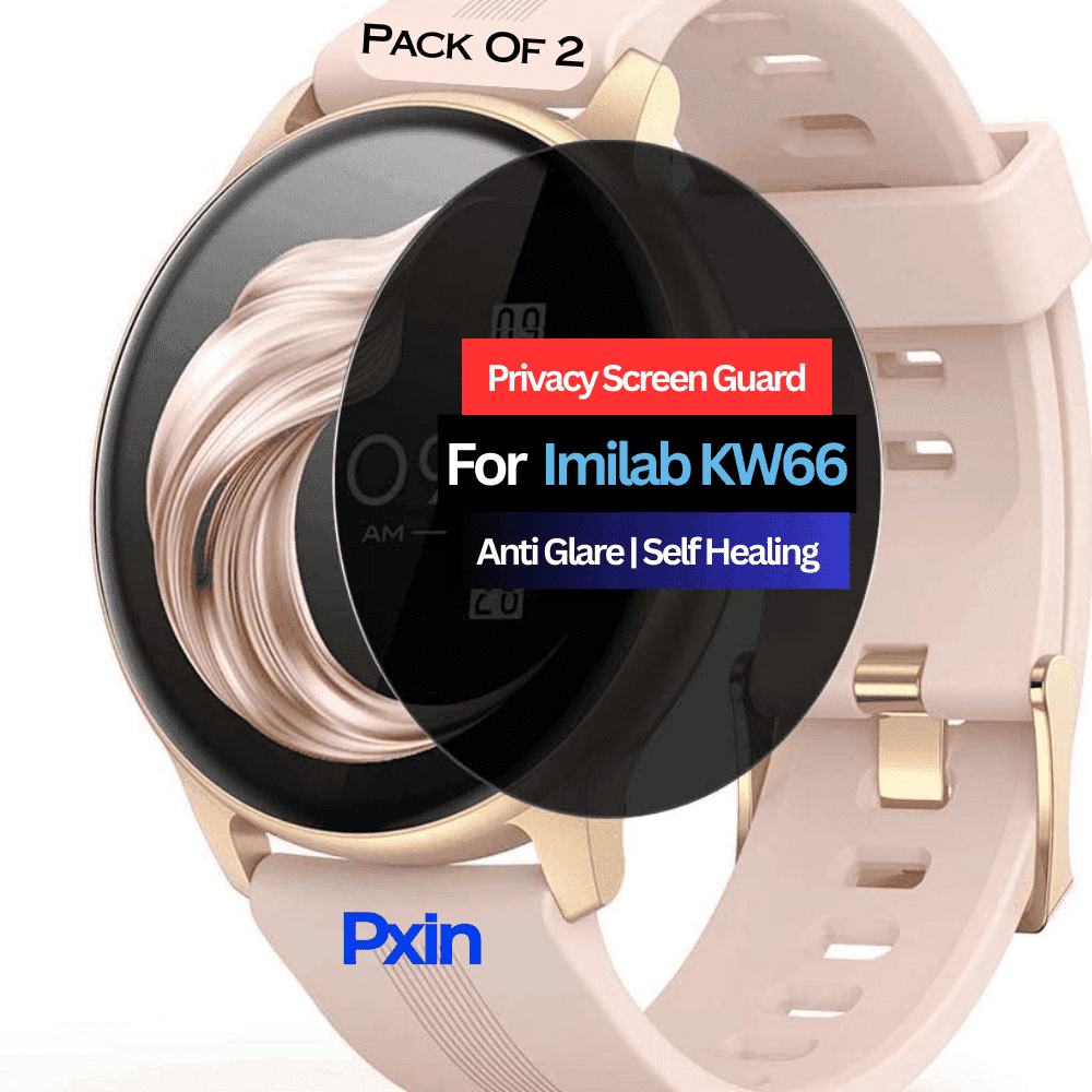 Imilab KW66 Smartwatch Privacy Screen Guard for | Privacy Filter | Anti-Glare, Fingerprint Resistant (Pack of 2)