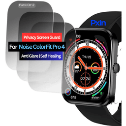 Noise ColorFit Pro 4 Smartwatch Privacy Screen Guard for | Privacy Filter | Anti-Glare, Fingerprint Resistant (Pack of 2)