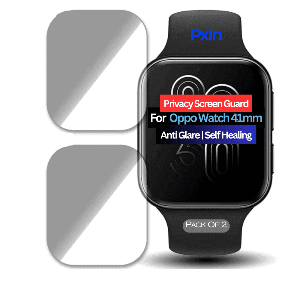 Oppo Watch 41mm Privacy Screen Guard for | Privacy Filter | Anti-Glare, Fingerprint Resistant (Pack of 2)