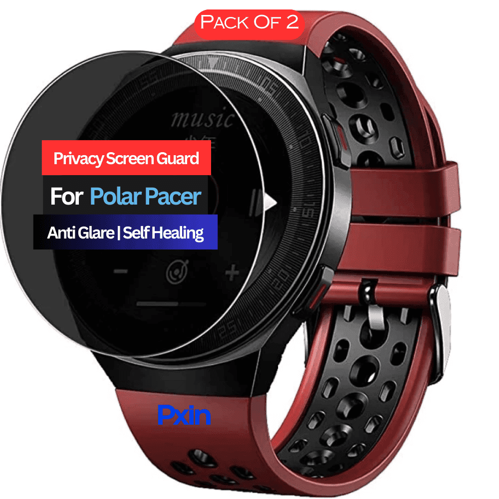 Polar Pacer Smartwatch Privacy Screen Guard for | Privacy Filter | Anti-Glare, Fingerprint Resistant (Pack of 2)
