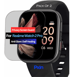 Realme Watch 2 Pro Privacy Screen Guard for | Privacy Filter | Anti-Glare, Fingerprint Resistant (Pack of 2)