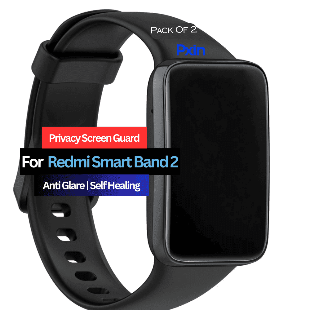 Redmi Smart Band 2 Smartwatch Privacy Screen Guard for | Privacy Filter | Anti-Glare, Fingerprint Resistant (Pack of 2) -