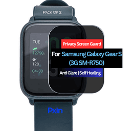 Samsung Galaxy Gear S (3G SM-R750) Smartwatch Privacy Screen Guard for | Privacy Filter | Anti-Glare, Fingerprint Resistant (Pack of 2)