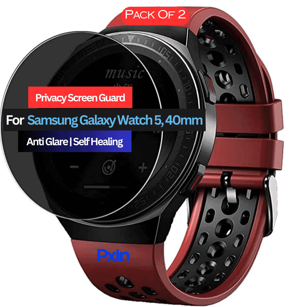 Samsung Galaxy Watch 5 (40mm) Privacy Screen Guard for | Privacy Filter | Anti-Glare, Fingerprint Resistant (Pack of 2)