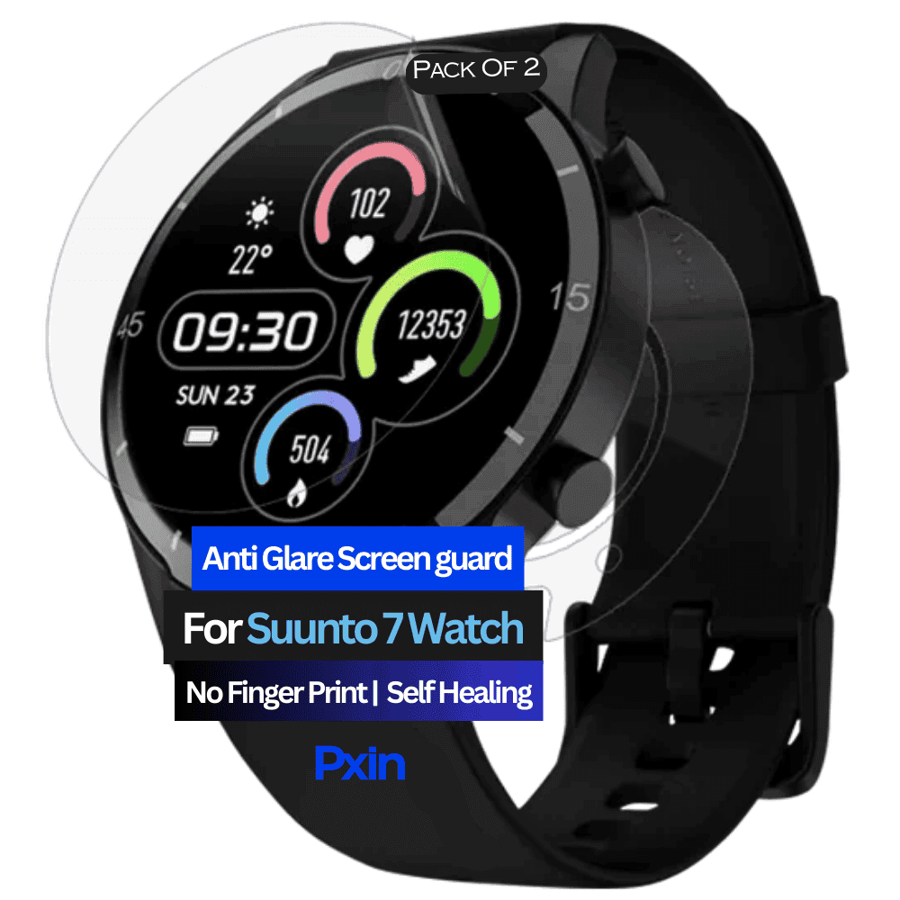 Anti-Glare Screen Guard for Suunto 7 Smartwatch | Anti-Reflection | Fingerprint Resistant [Pack of 2] - Image 1