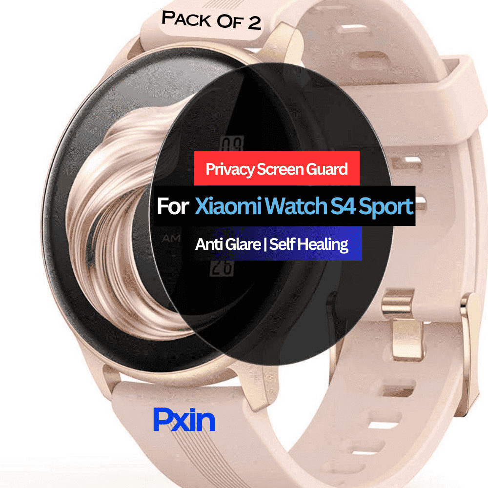 Xiaomi Watch S4 Sport Smartwatch Privacy Screen Guard for | Privacy Filter | Anti-Glare, Fingerprint Resistant (Pack of 2)
