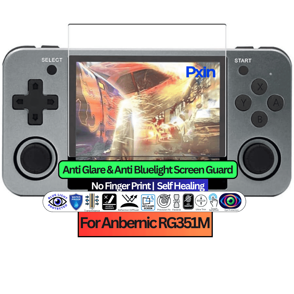 Anti-Blue & Anti-Glare Screen Guard for Anbernic RG351M Gaming Console