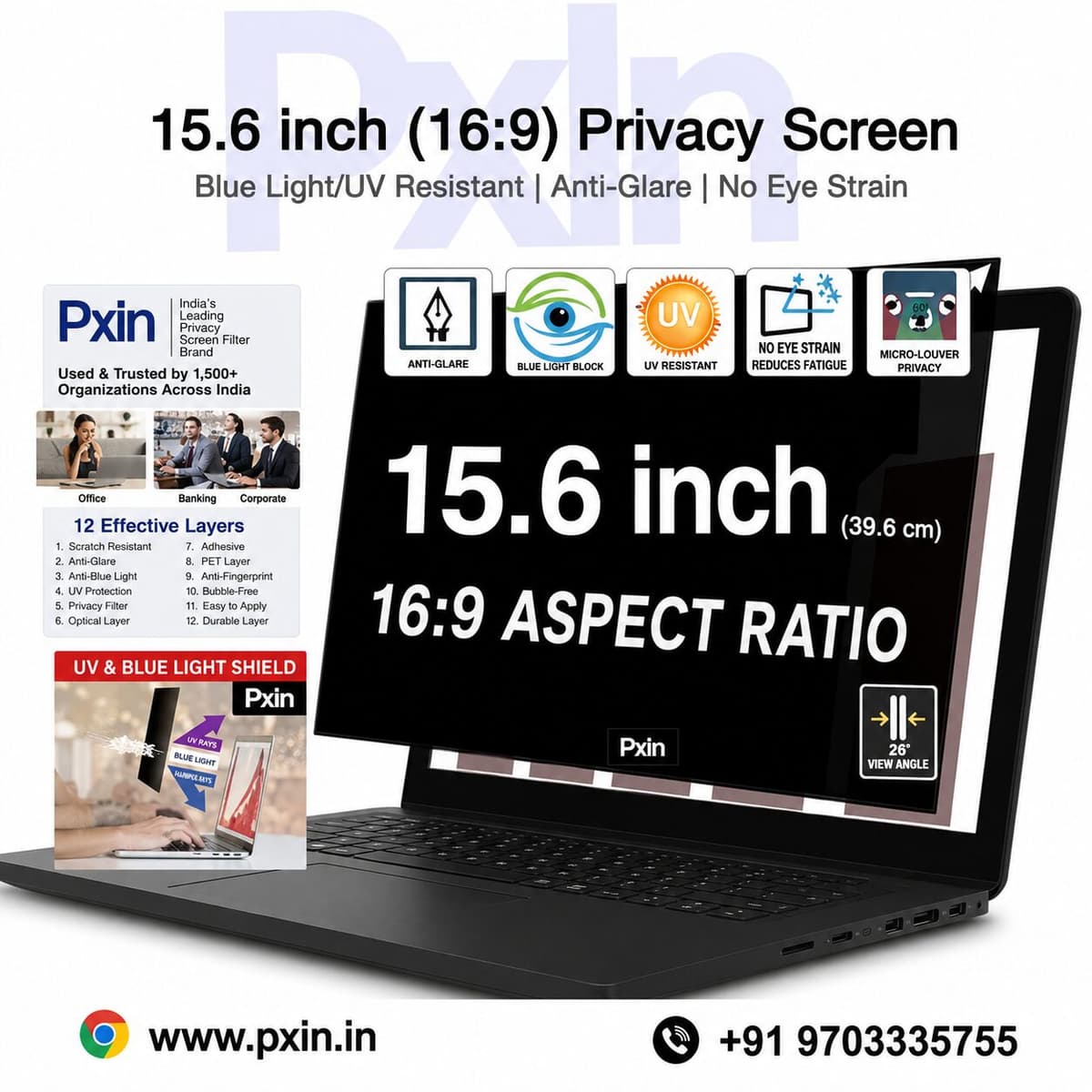 15.6 inch (16:9) Privacy screen guard