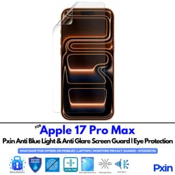 Anti Blue Light and Anti Glare Screen Guard for Apple 17 Pro Max