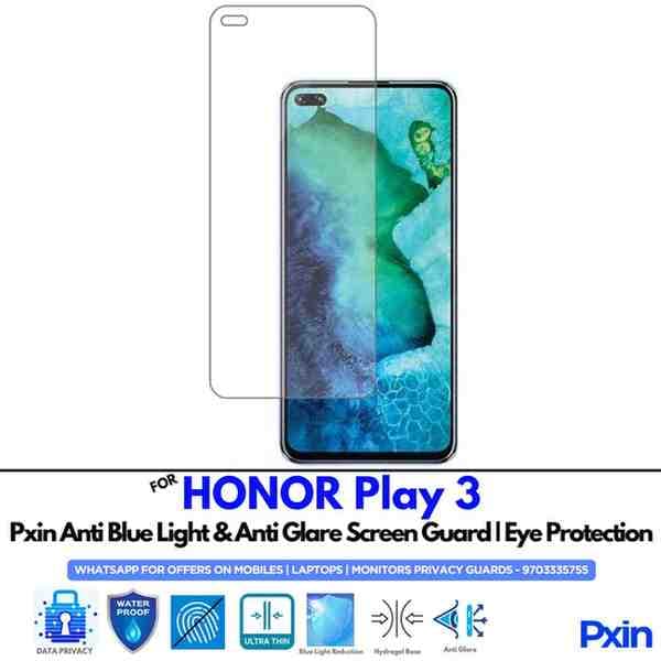 HONOR Play 3 Mobile Anti Bluelight and Anti glare Screen Guard