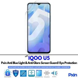 Anti Blue Light and Anti Glare Screen Guard for IQOO U5 Mobile