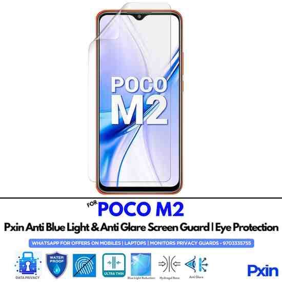 Anti Blue Light and Anti Glare Screen Guard for POCO M2