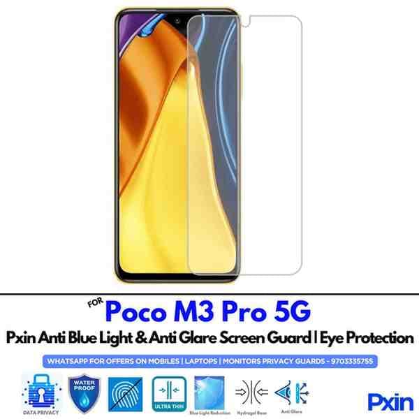 Anti Blue Light and Anti Glare Screen Guard for Poco M3 Pro 5G Mobile