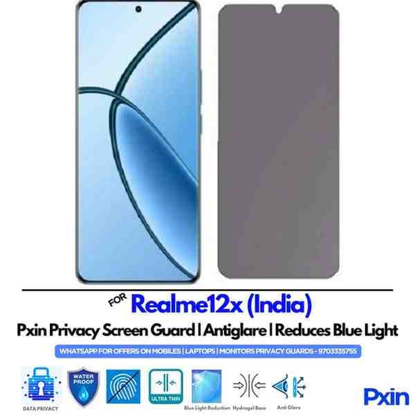 Realme12xIndia Mobile Privacy Screen Guard