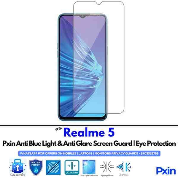 Realme5 Mobile Anti Bluelight and Anti glare Screen Guard