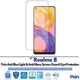 Realme8 Mobile Anti Bluelight and Anti glare Screen Guard
