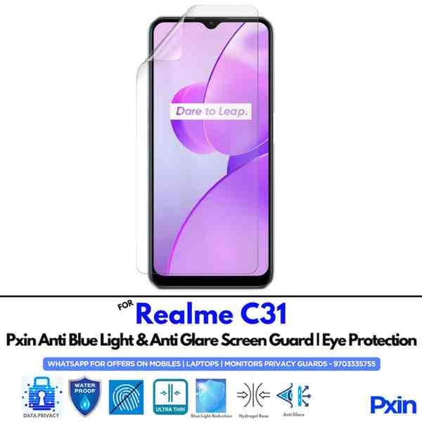 Anti Blue Light and Anti Glare Screen Guard for Realme C31 Mobile
