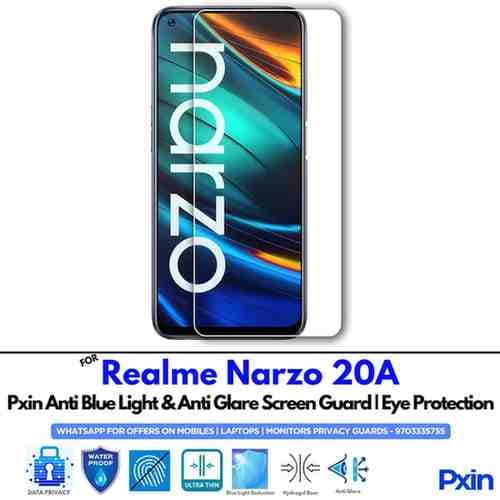 RealmeNarzo20A Mobile Anti Bluelight and Anti glare Screen Guard
