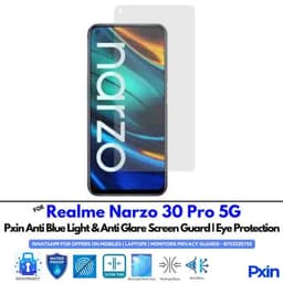 RealmeNarzo30Pro5G Mobile Anti Bluelight and Anti glare Screen Guard