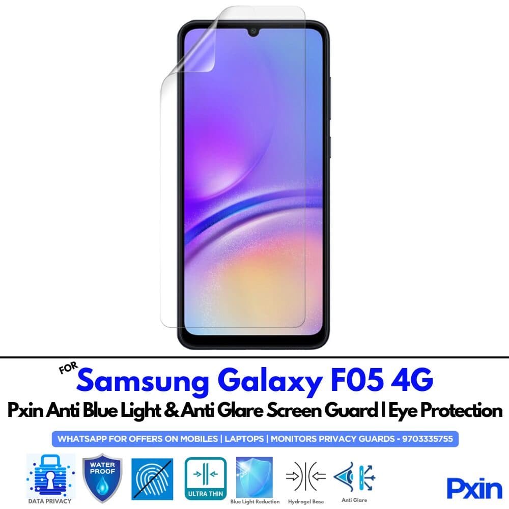 Anti Blue Light and Anti Glare Screen Guard for Samsung Galaxy F05 4G
