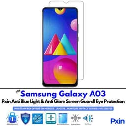 Anti Blue Light and Anti Glare Screen Guard for Samsung Galaxy A03 Mobile