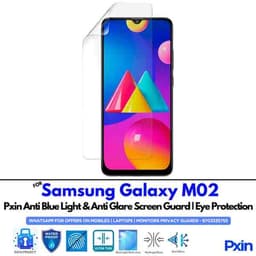 Anti Blue Light and Anti Glare Screen Guard for Samsung Galaxy M02 Mobile