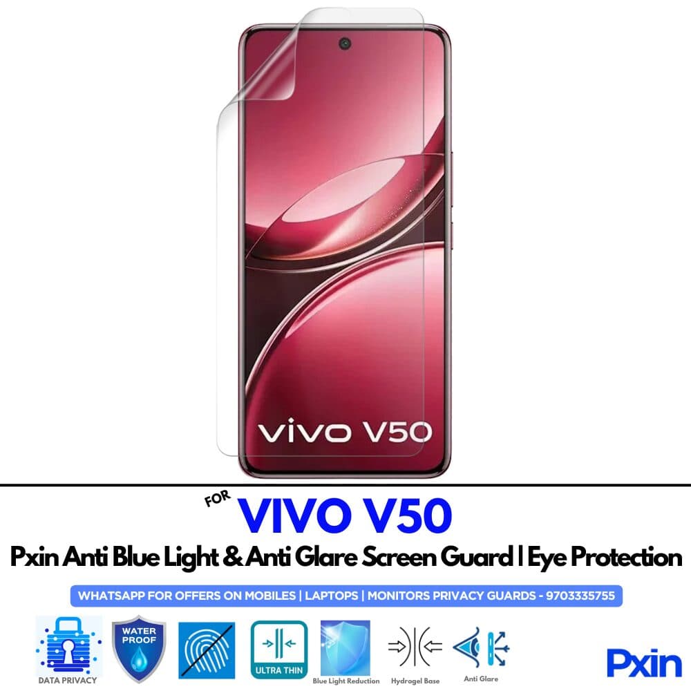 Anti Blue Light and Anti Glare Screen Guard for VIVO V50